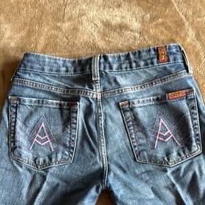 7 For All Mankind Blue Boot Cut Jeans